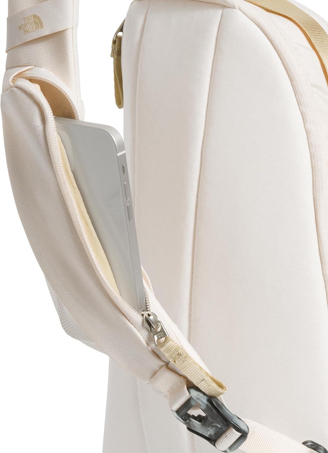 imageTHE NORTH FACE Womens Isabella SIing Slim Carry Crossbody Bag With Large Main Compartment Water RepellentGardenia White Dark HeatherGravelnpf