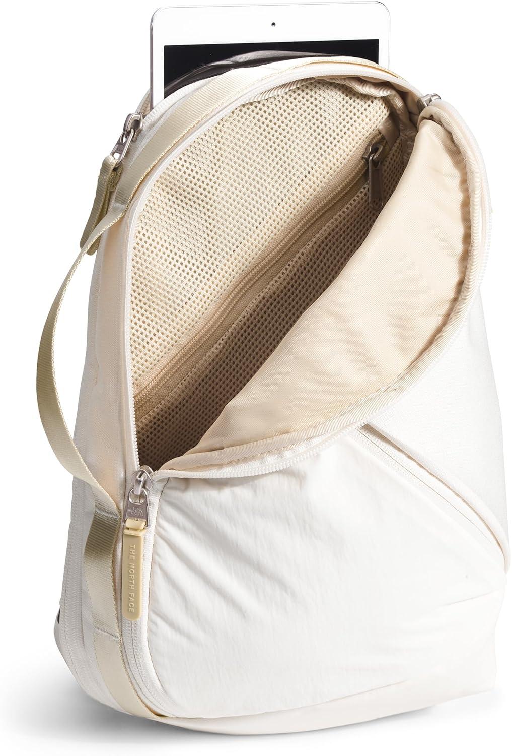 imageTHE NORTH FACE Womens Isabella SIing Slim Carry Crossbody Bag With Large Main Compartment Water RepellentGardenia White Dark HeatherGravelnpf
