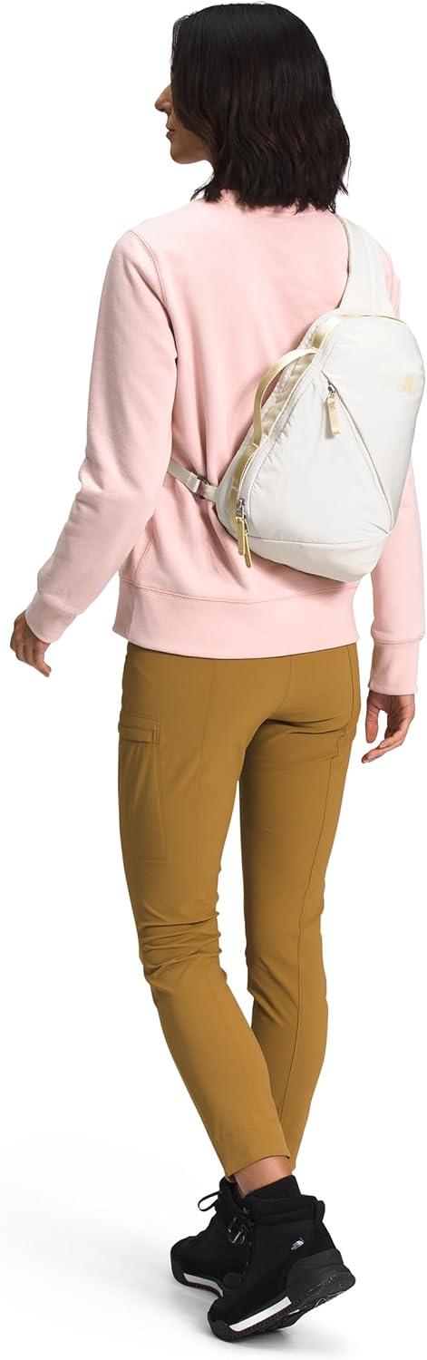 imageTHE NORTH FACE Womens Isabella SIing Slim Carry Crossbody Bag With Large Main Compartment Water RepellentGardenia White Dark HeatherGravelnpf