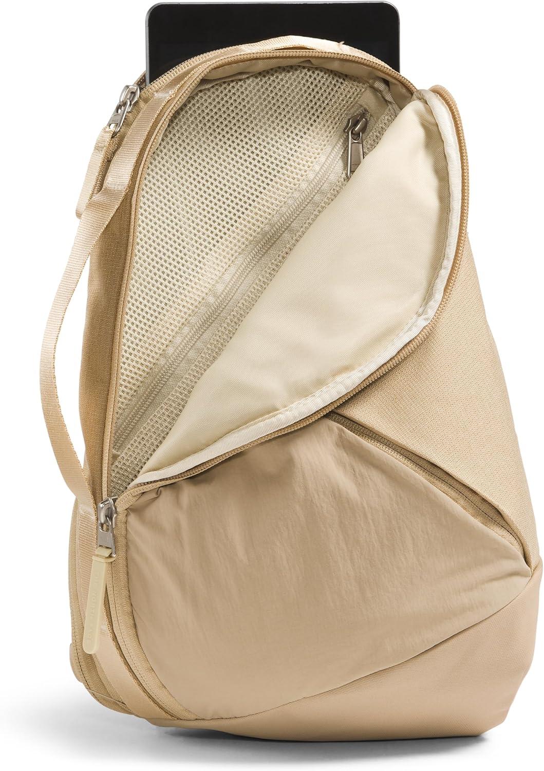 imageTHE NORTH FACE Womens Isabella SIing Slim Carry Crossbody Bag With Large Main Compartment Water RepellentKhaki Stone Dark HeatherKhaki Stone