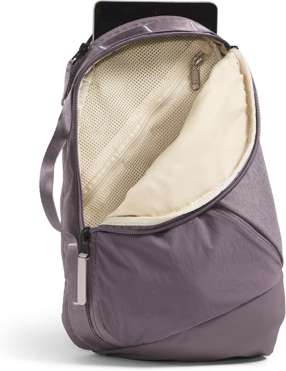 imageTHE NORTH FACE Womens Isabella SIing Slim Carry Crossbody Bag With Large Main Compartment Water RepellentLunar Stone Dark HeatherLunar Stone