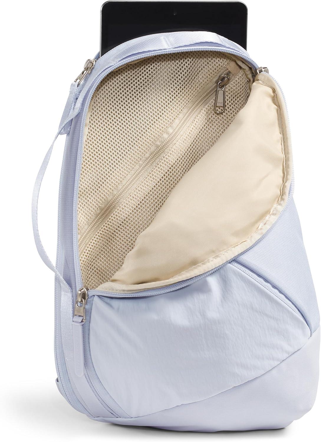 imageTHE NORTH FACE Womens Isabella SIing Slim Carry Crossbody Bag With Large Main Compartment Water RepellentMystic Haze Dark HeatherTnf White