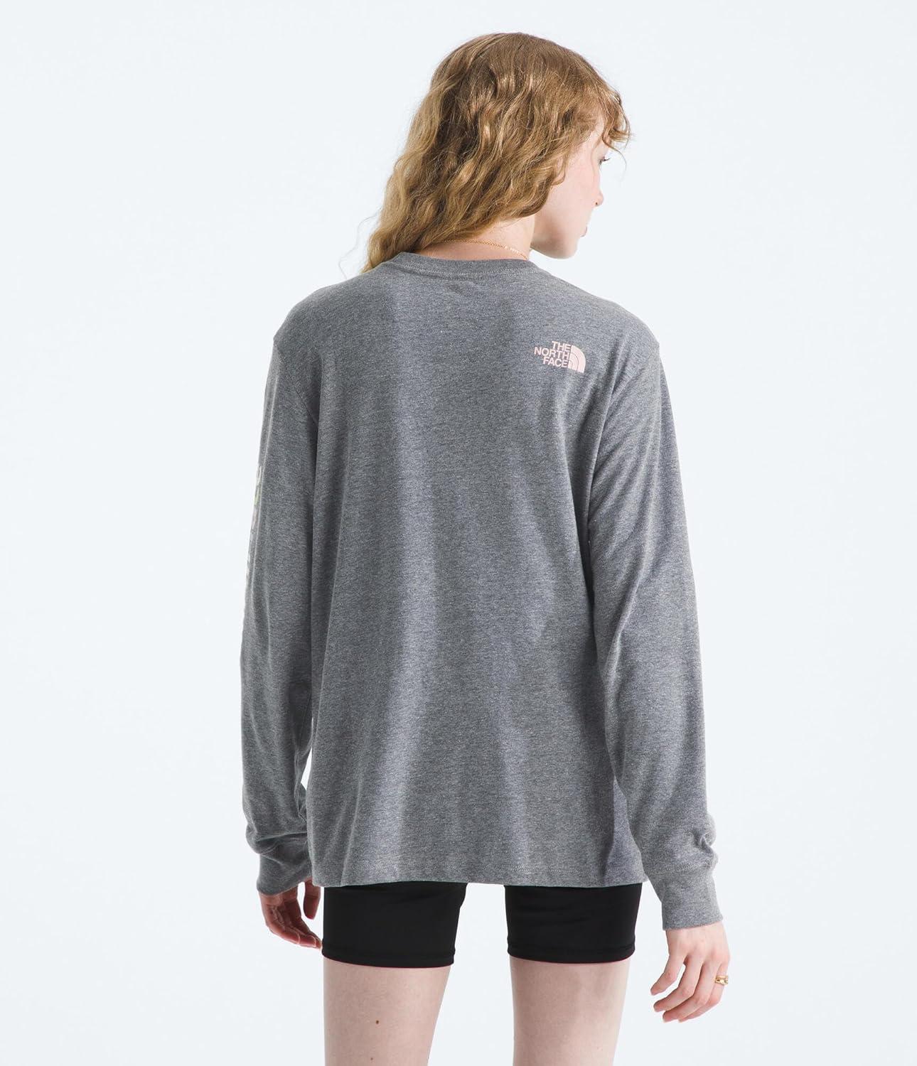 imageThe North FACE Womens Evolution Proud Long Sleeve Tee Cotton Shirt with a Logo GraphicTnf Mid Grey Heather