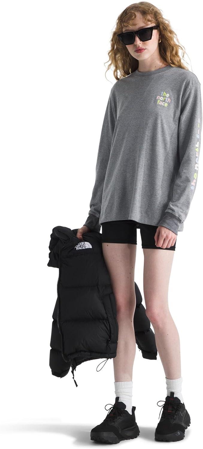 imageThe North FACE Womens Evolution Proud Long Sleeve Tee Cotton Shirt with a Logo GraphicTnf Mid Grey Heather