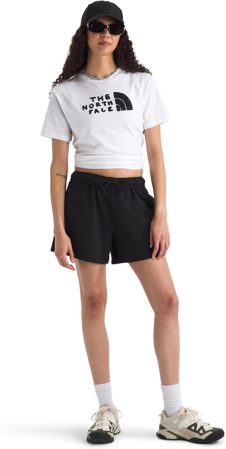 imageThe North FACE Womens Evolution Sketch Logo Half Dome ShortSleeve Tee Regular Fit Cotton Shirt with Logo GraphicTnf White