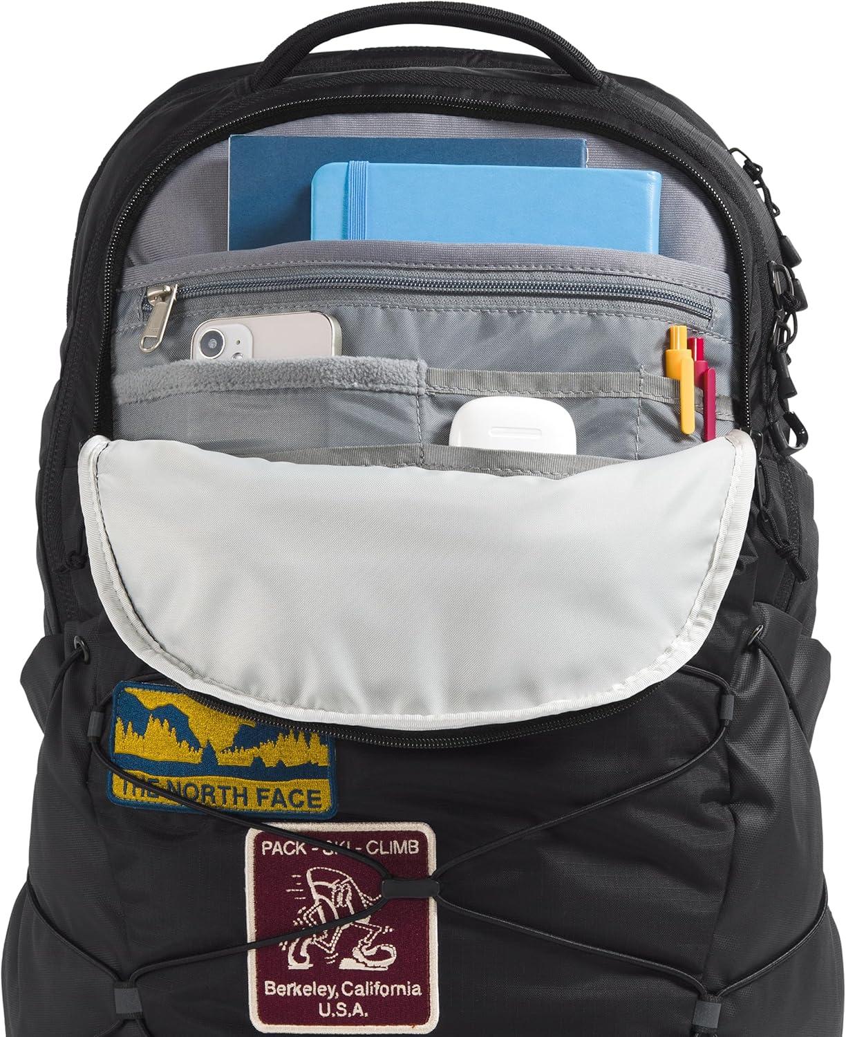 imageThe North Face Borealis Commuter Laptop Backpack Water Repellent Finish 16quot Laptop Sleeve Large Main Compartment for Everyday Carry GravelTNF BlackNPF One SizeTnf Black U Borealis PatchTnf White