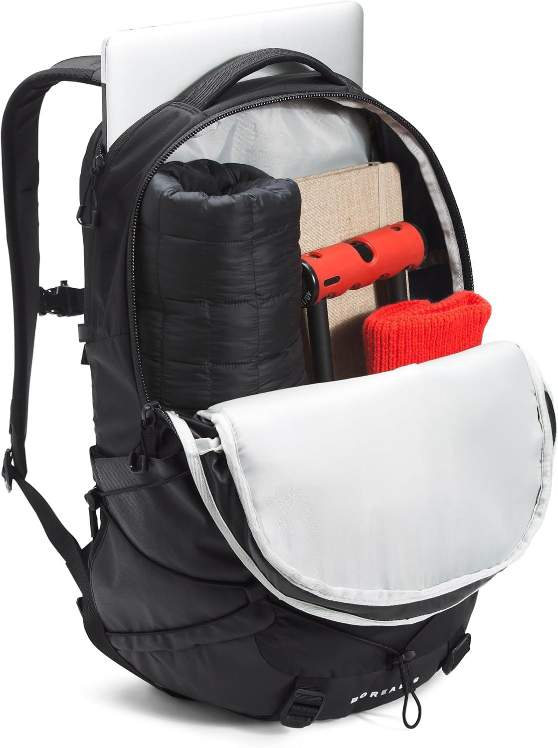 imageThe North Face Borealis Commuter Laptop Backpack Water Repellent Finish 16quot Laptop Sleeve Large Main Compartment for Everyday Carry GravelTNF BlackNPF One SizeTnf Black U Borealis PatchTnf White
