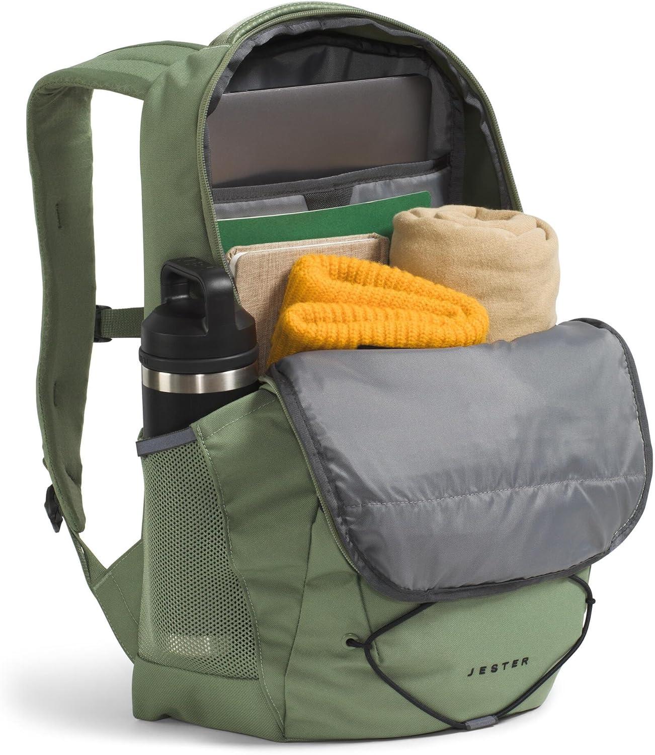 imageThe North Face Jester Everyday Laptop Backpack Commuter Daypack with Water Repellent Finish 16quot Laptop Sleeve Huge Main Compartment Khaki StoneForest Olive One SizeBark MistTnf Black