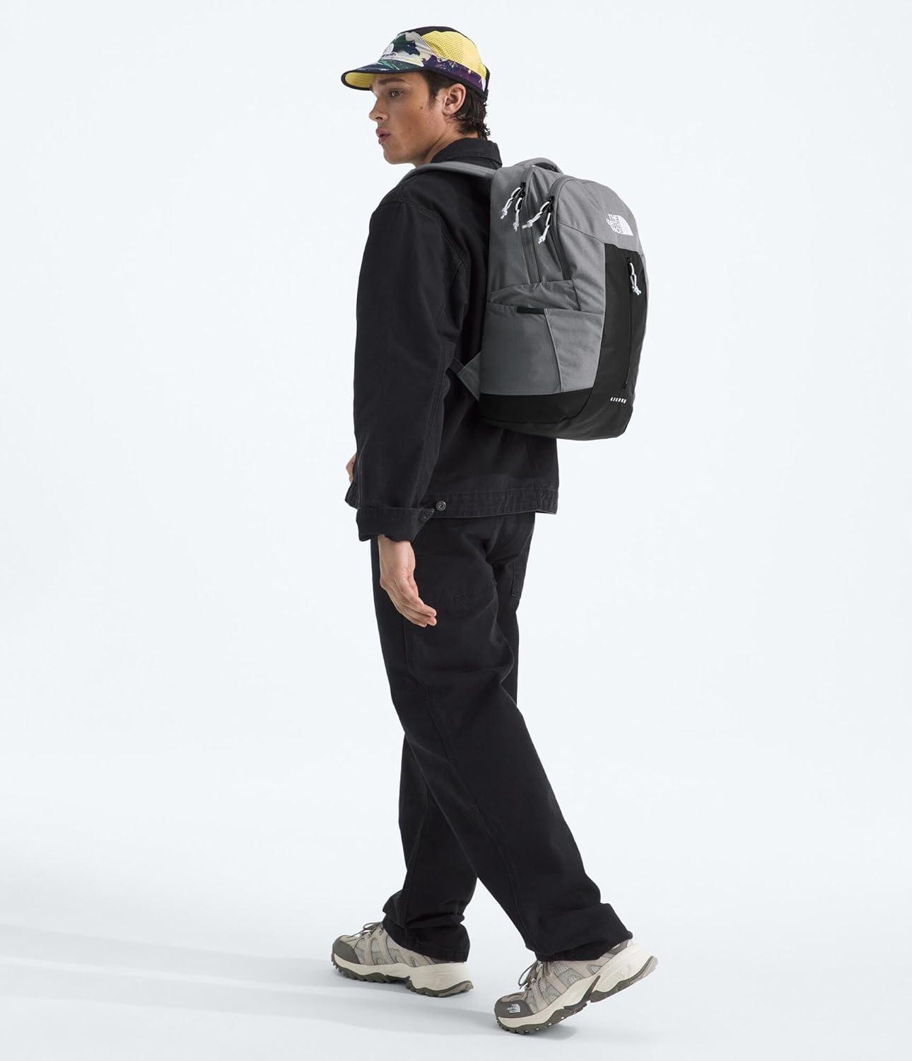 imageThe North Face Lichen Daypack Everyday Commuter Backpack 16quot Laptop Sleeve Water Bottle Pockets Center Front Vertical Zipper Pouch Mars Dust Dark HeatherMars Dust One SizeSmoked Pearl Dark HeatherTnf Black