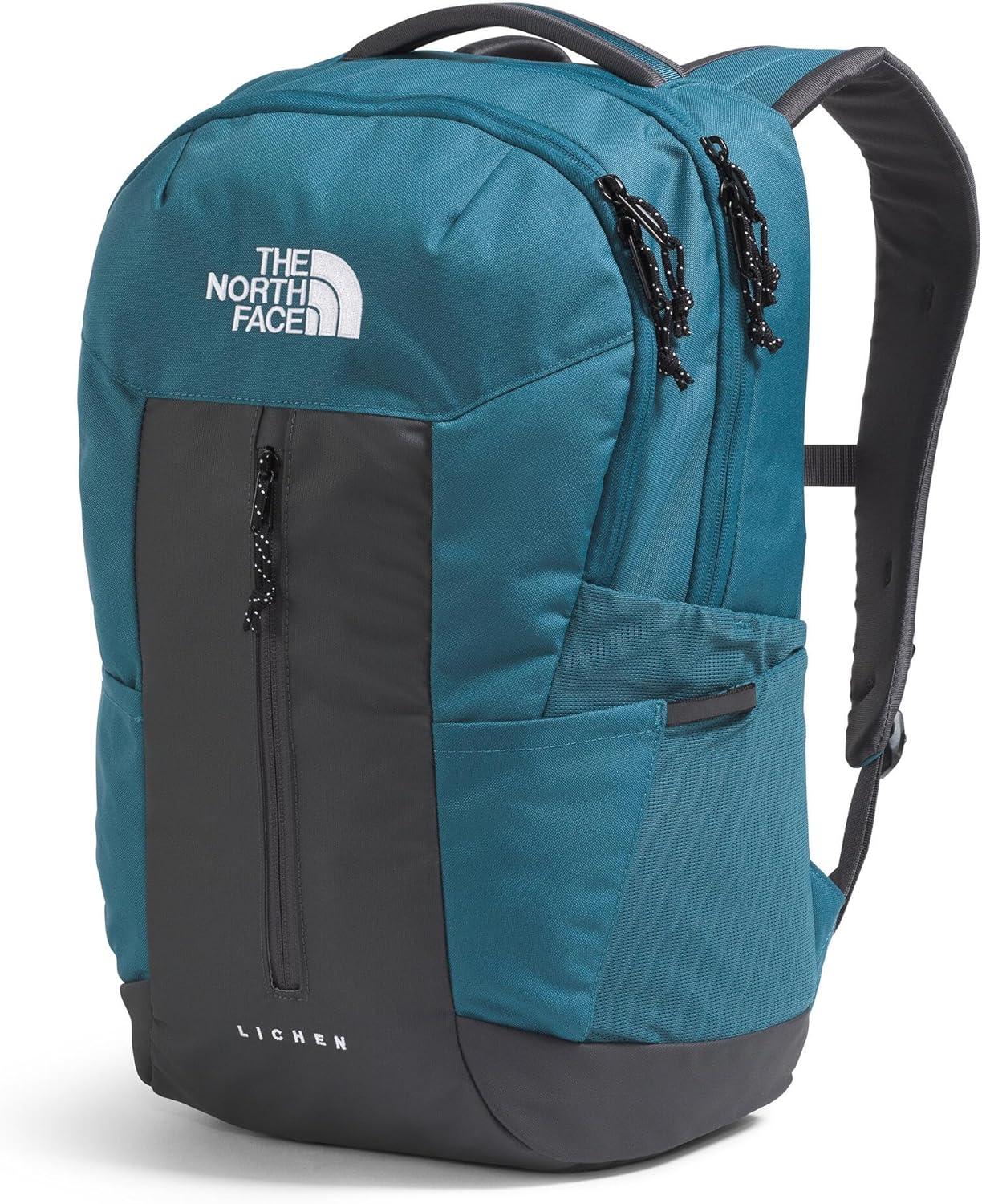 imageThe North Face Lichen Daypack Everyday Commuter Backpack 16quot Laptop Sleeve Water Bottle Pockets Center Front Vertical Zipper Pouch Mars Dust Dark HeatherMars Dust One SizeSpaceAnthracite Grey