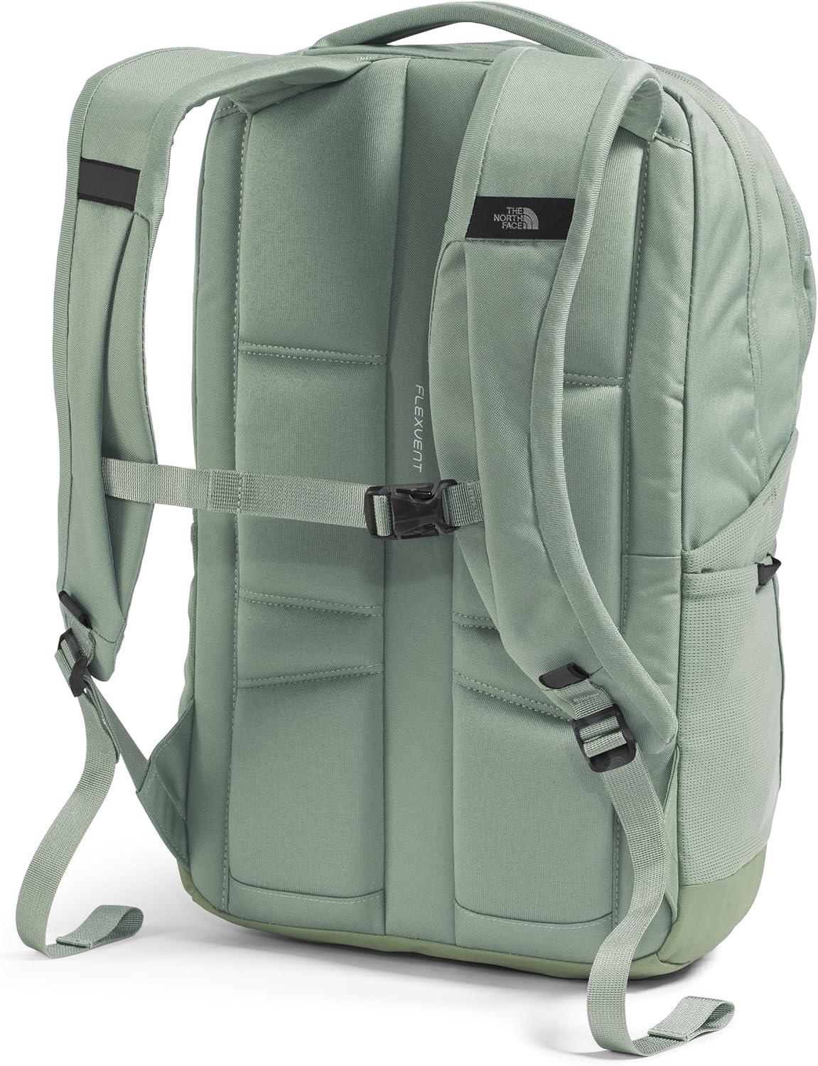 imageThe North Face Lichen Daypack Everyday Commuter Backpack 16quot Laptop Sleeve Water Bottle Pockets Center Front Vertical Zipper Pouch Mars Dust Dark HeatherMars Dust One SizeBark MistSlate Moss