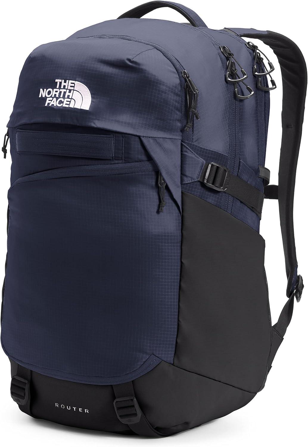 imageThe North Face Router Everyday Laptop Backpack Daypack with Water Repellent Finish 17quot Laptop Sleeve Reflective Details Asphalt Grey Light HeatherTNF BlackNPF One SizeTnf NavyTnf Black