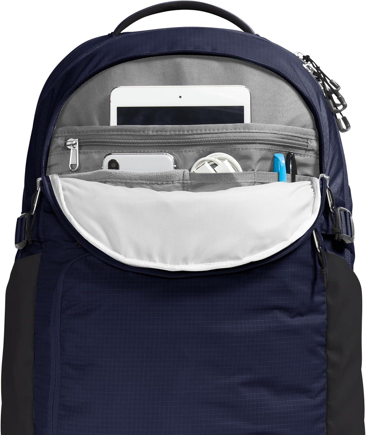 imageThe North Face Router Everyday Laptop Backpack Daypack with Water Repellent Finish 17quot Laptop Sleeve Reflective Details Asphalt Grey Light HeatherTNF BlackNPF One SizeTnf NavyTnf Blacknpf