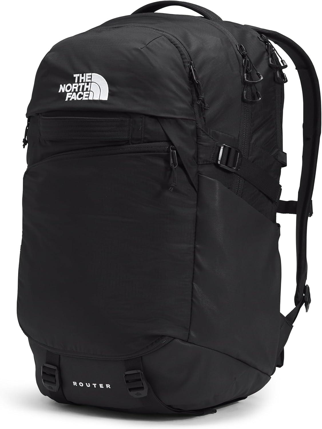 imageThe North Face Router Everyday Laptop Backpack Daypack with Water Repellent Finish 17quot Laptop Sleeve Reflective Details Asphalt Grey Light HeatherTNF BlackNPF One SizeTnf BlackTnf Black