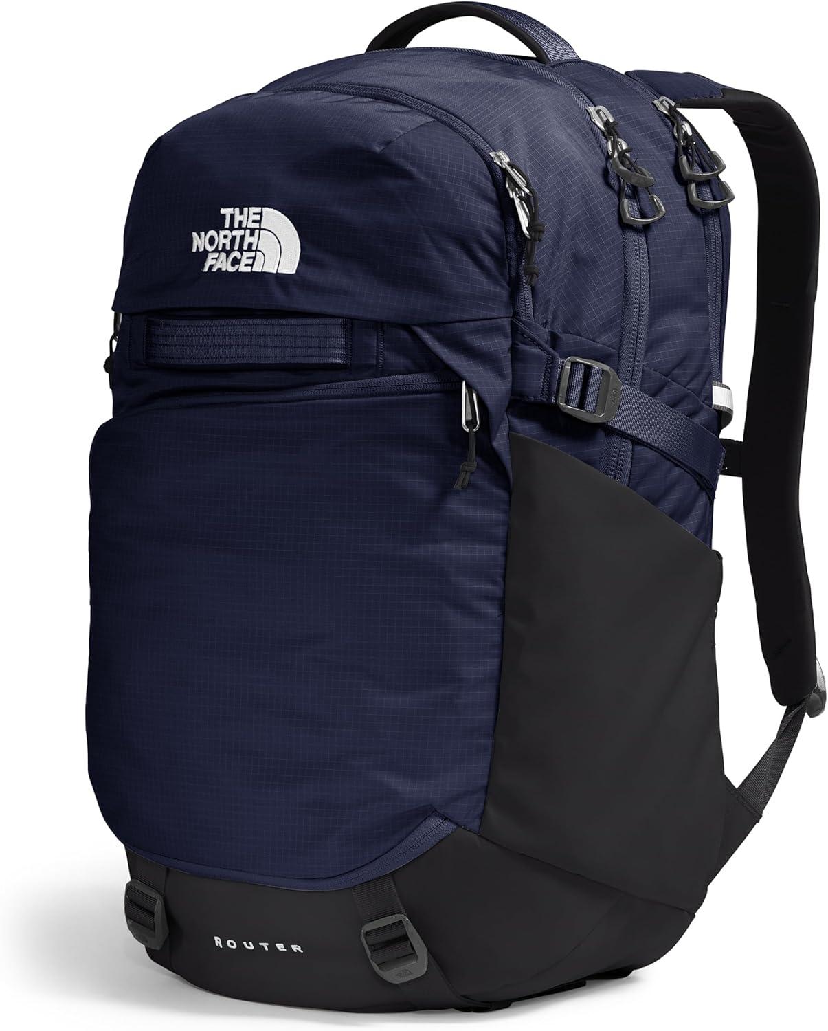 imageThe North Face Router Everyday Laptop Backpack Daypack with Water Repellent Finish 17quot Laptop Sleeve Reflective Details Asphalt Grey Light HeatherTNF BlackNPF One SizeTnf NavyTnf Blacknpf