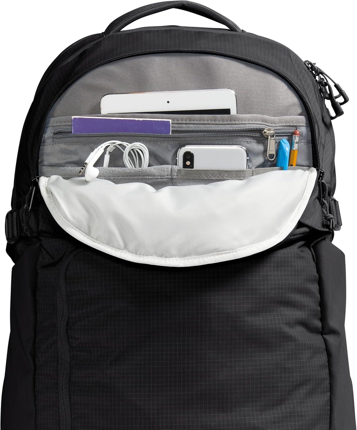 imageThe North Face Router Everyday Laptop Backpack Daypack with Water Repellent Finish 17quot Laptop Sleeve Reflective Details Asphalt Grey Light HeatherTNF BlackNPF One SizeTnf BlackTnf Blacknpf