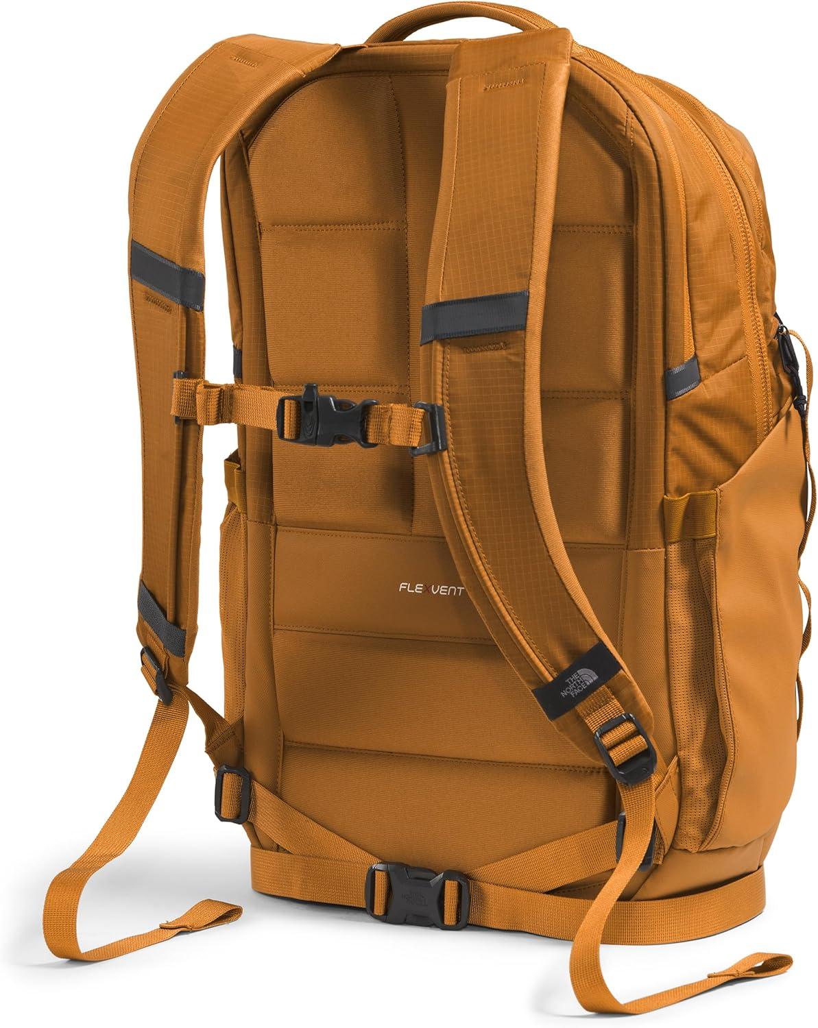 imageThe North Face Surge Commuter Laptop Backpack Daypack with Water Repellent Finish 16quot Laptop Sleeve Reflective Details Meld Grey Dark HeatherTNF BlackNPF One SizeTimber Tan
