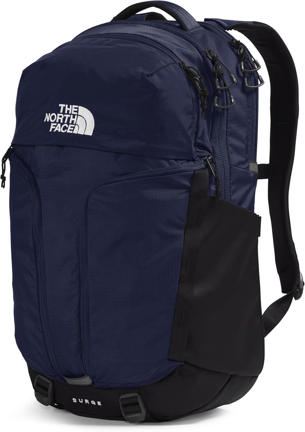 imageThe North Face Surge Commuter Laptop Backpack Daypack with Water Repellent Finish 16quot Laptop Sleeve Reflective Details Meld Grey Dark HeatherTNF BlackNPF One SizeTnf NavyTnf Blacknpf