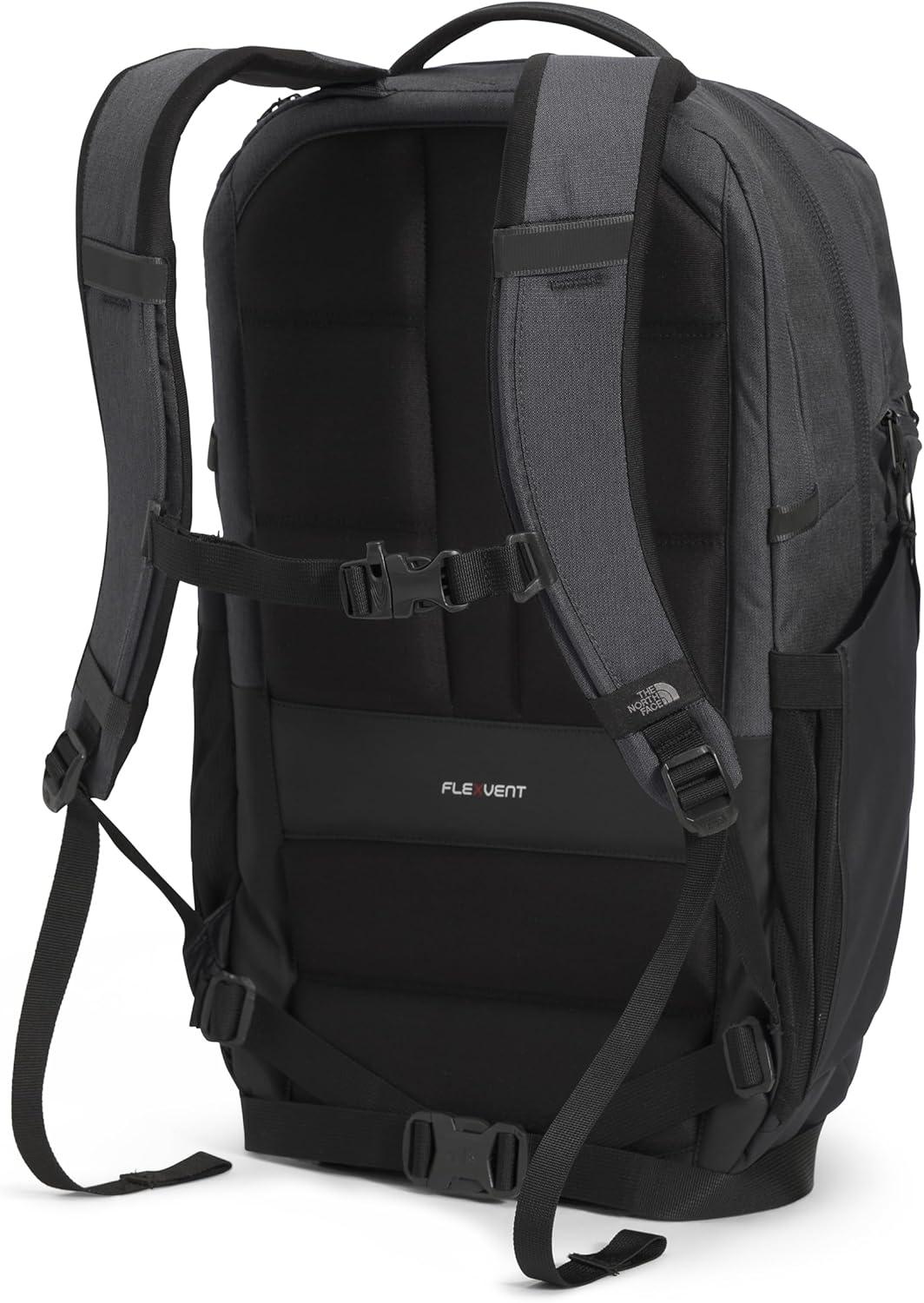 imageThe North Face Surge Commuter Laptop Backpack Daypack with Water Repellent Finish 16quot Laptop Sleeve Reflective Details Meld Grey Dark HeatherTNF BlackNPF One SizeAsphalt Grey Light HeatherTnf Blacknpf