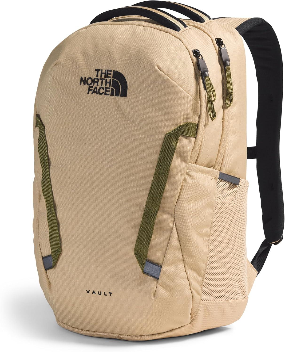 imageThe North Face Vault Everyday Laptop Backpack Commuter Travel Bag with WaterRepellent Finish Spacious Main Compartment TNF BlackNPF One SizeKhaki StoneTnf Black