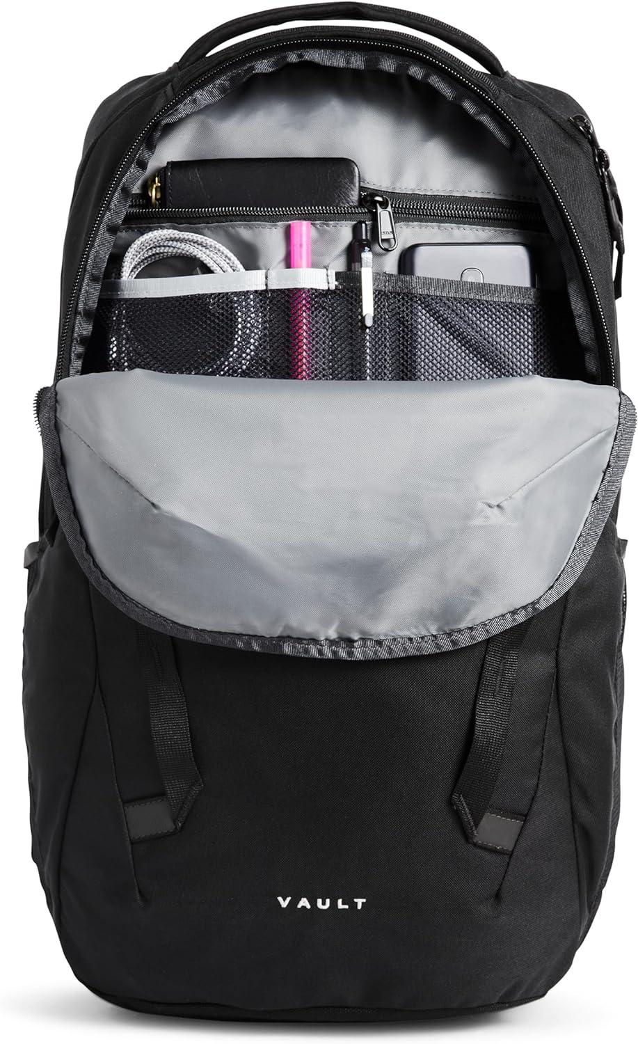 imageThe North Face Vault Everyday Laptop Backpack Commuter Travel Bag with WaterRepellent Finish Spacious Main Compartment TNF BlackNPF One SizeTnf Blacknpf
