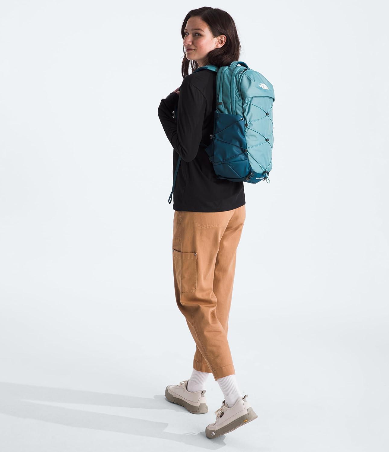 imageThe North Face Womens Borealis Commuter Laptop Backpack Everyday Travel Bag with 16quot Laptop Sleeve WomenSpecific Fit Reflective Details TNF BlackTNF WhiteNPF One SizeAlgae BlueMidnight Petrol