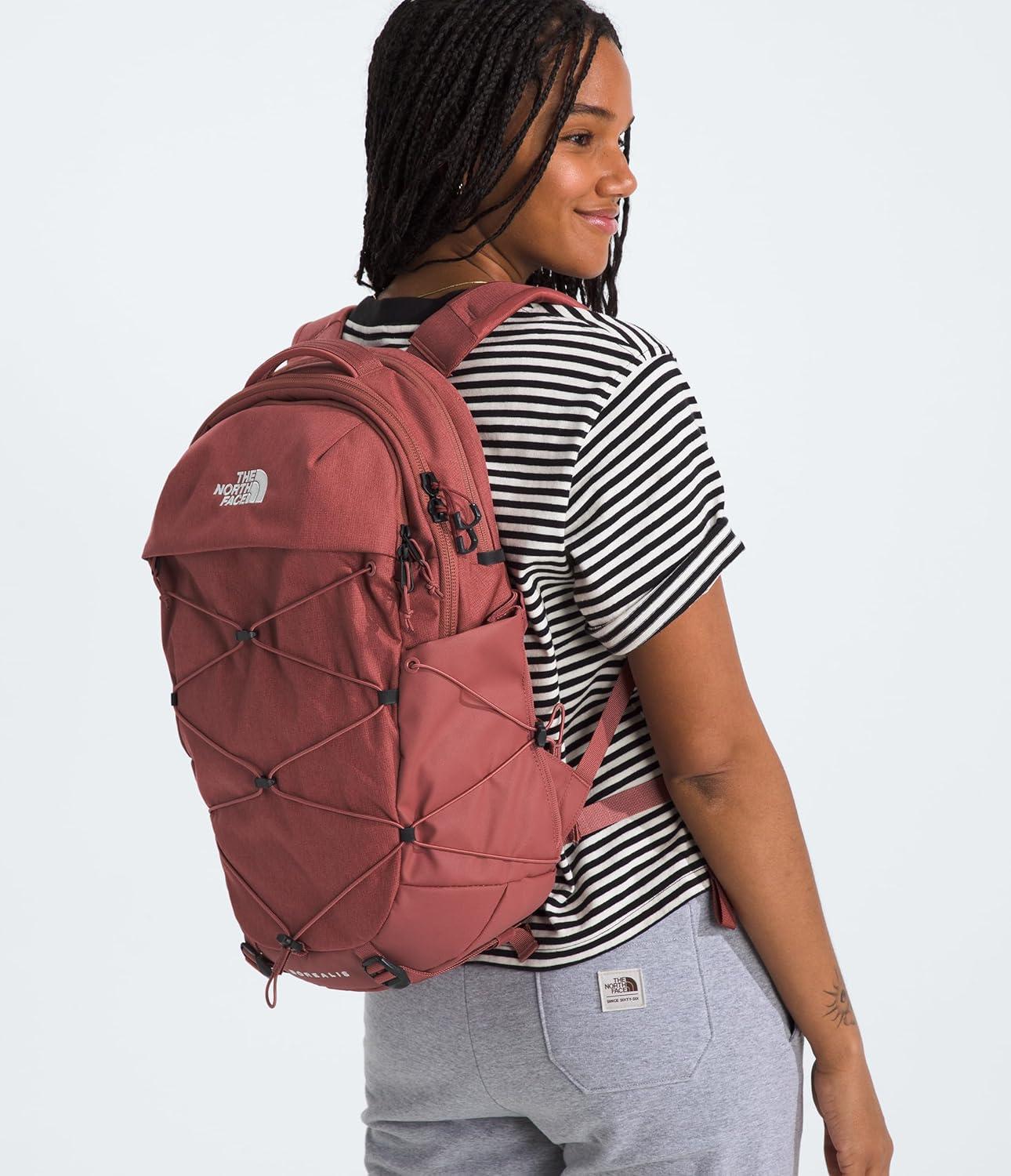 imageThe North Face Womens Borealis Commuter Laptop Backpack Everyday Travel Bag with 16quot Laptop Sleeve WomenSpecific Fit Reflective Details TNF BlackTNF WhiteNPF One SizeCanyon Dust Dark Heather