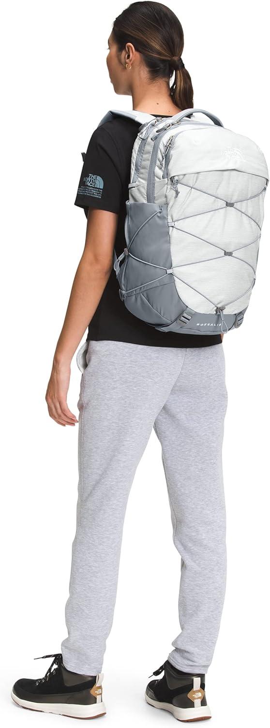 imageThe North Face Womens Borealis Commuter Laptop Backpack Everyday Travel Bag with 16quot Laptop Sleeve WomenSpecific Fit Reflective Details TNF BlackTNF WhiteNPF One SizeTnf White Metallic MlangeMid Grey