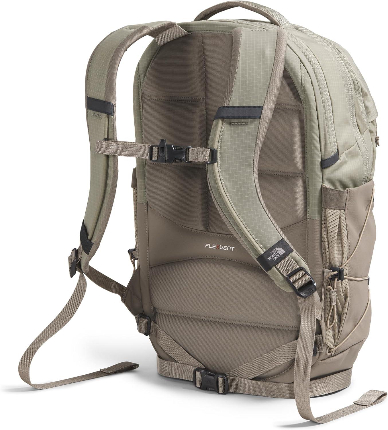 imageThe North Face Womens Borealis Commuter Laptop Backpack Everyday Travel Bag with 16quot Laptop Sleeve WomenSpecific Fit Reflective Details TNF BlackTNF WhiteNPF One SizeClay GreyCavern Grey