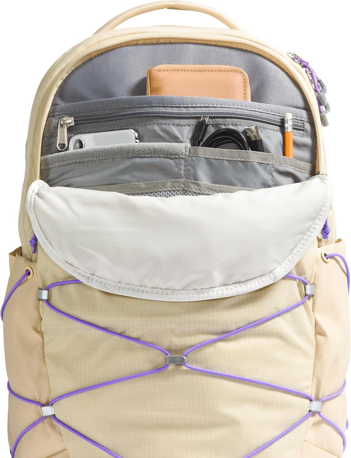 imageThe North Face Womens Borealis Commuter Laptop Backpack Everyday Travel Bag with 16quot Laptop Sleeve WomenSpecific Fit Reflective Details TNF BlackTNF WhiteNPF One SizeGravelOptic Violet