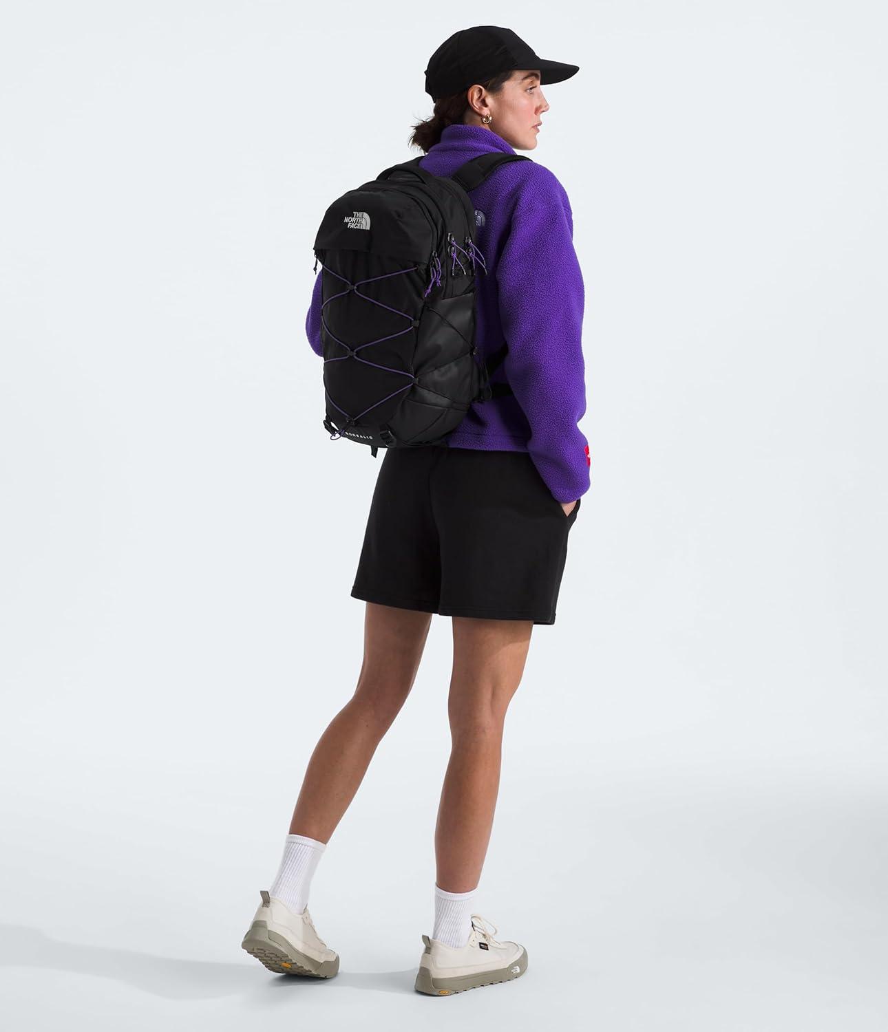 imageThe North Face Womens Borealis Commuter Laptop Backpack Everyday Travel Bag with 16quot Laptop Sleeve WomenSpecific Fit Reflective Details TNF BlackTNF WhiteNPF One SizeTnf BlackPeak Purple