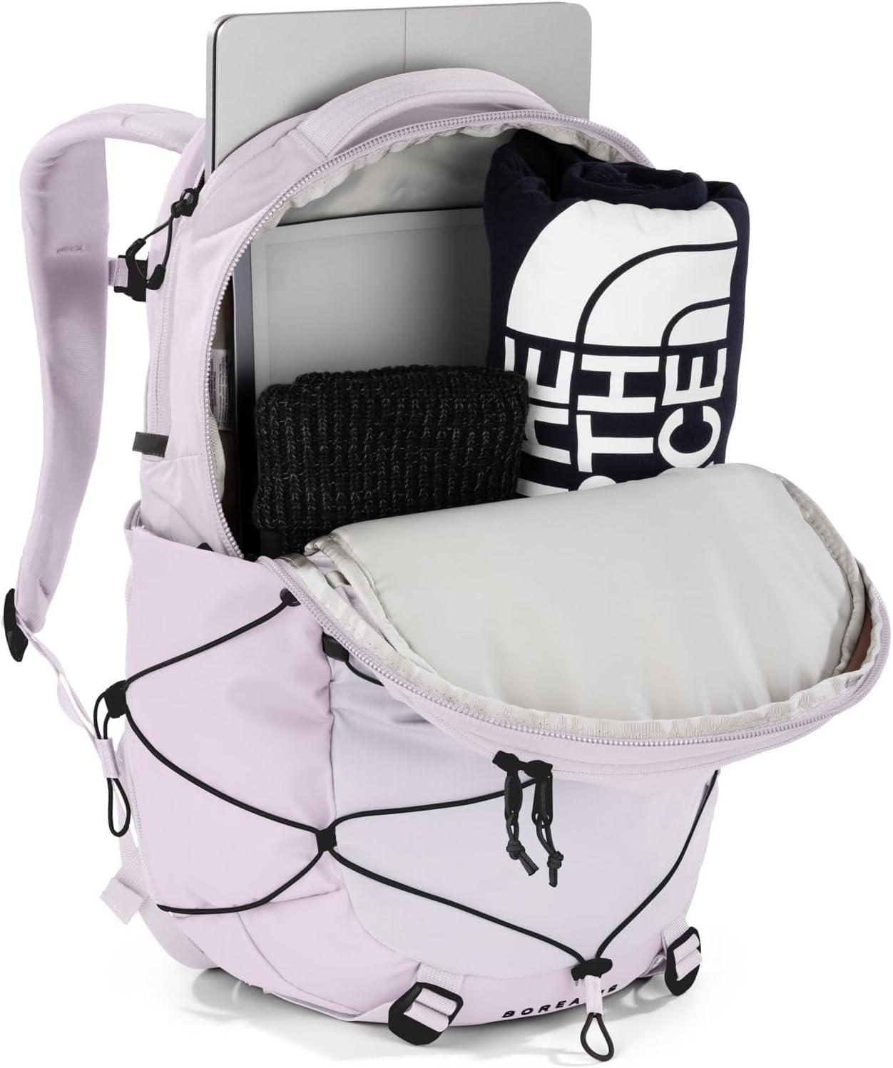 imageThe North Face Womens Borealis Commuter Laptop Backpack Everyday Travel Bag with 16quot Laptop Sleeve WomenSpecific Fit Reflective Details TNF BlackTNF WhiteNPF One SizeLavender FogTnf Black