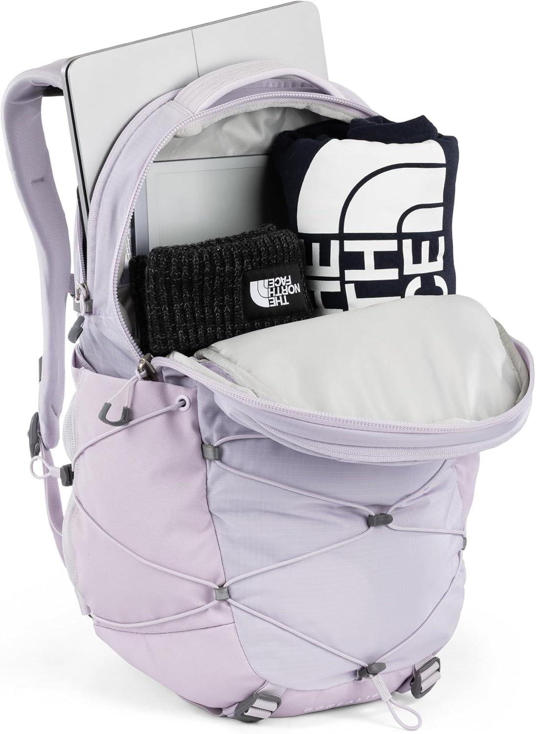 imageThe North Face Womens Borealis Commuter Laptop Backpack Everyday Travel Bag with 16quot Laptop Sleeve WomenSpecific Fit Reflective Details TNF BlackTNF WhiteNPF One SizeLavendaer Fog