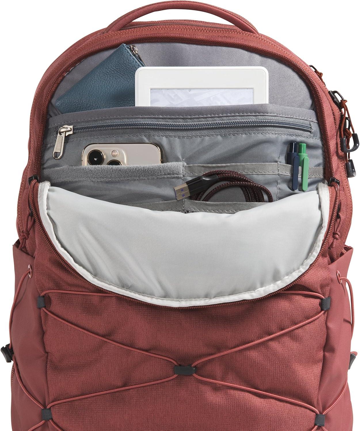 imageThe North Face Womens Borealis Commuter Laptop Backpack Everyday Travel Bag with 16quot Laptop Sleeve WomenSpecific Fit Reflective Details TNF BlackTNF WhiteNPF One SizeCanyon Dust Dark Heather