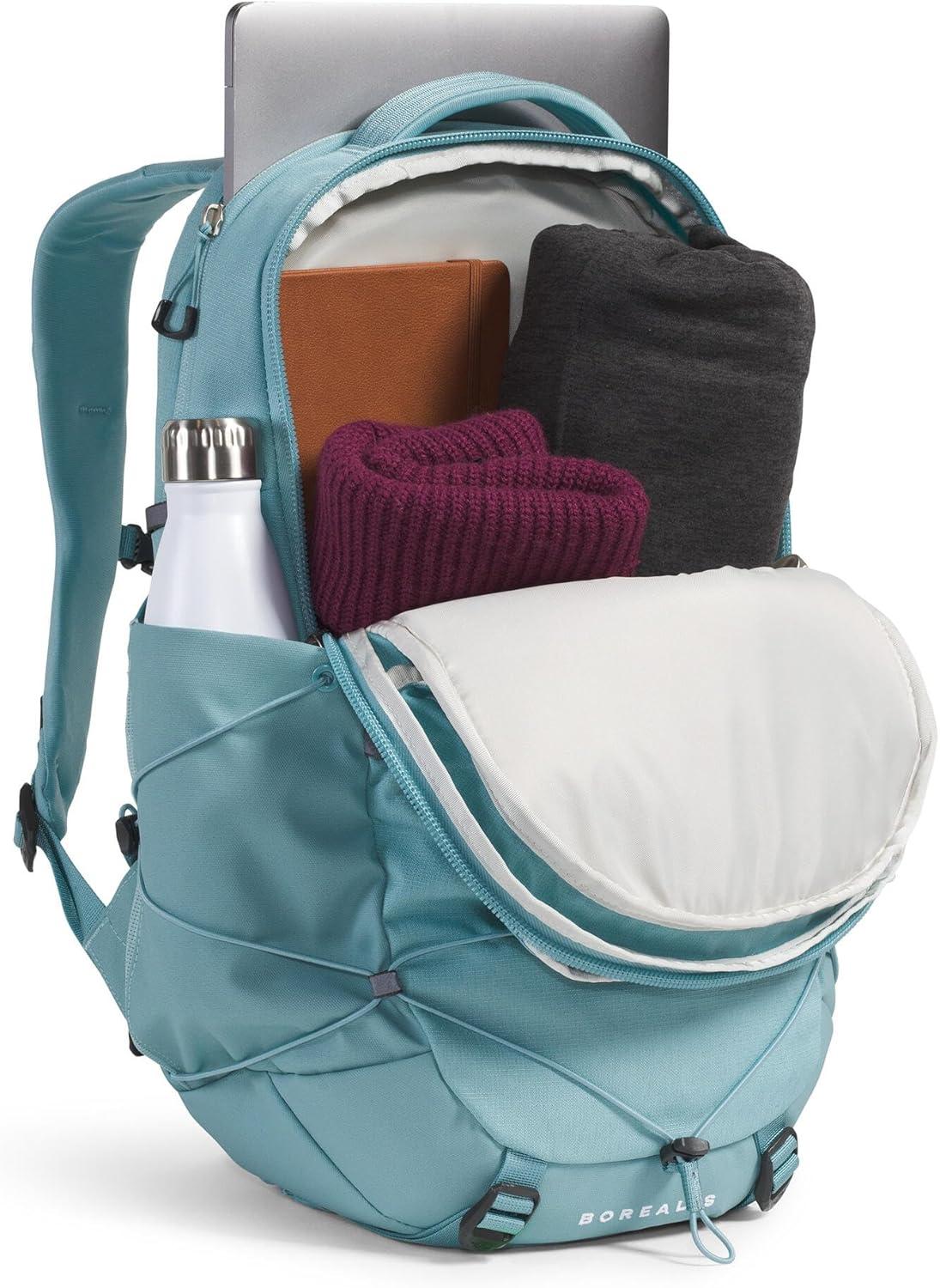 imageThe North Face Womens Borealis Commuter Laptop Backpack Everyday Travel Bag with 16quot Laptop Sleeve WomenSpecific Fit Reflective Details TNF BlackTNF WhiteNPF One SizeBlue Eclipse Light HeatherBlue Eclipse