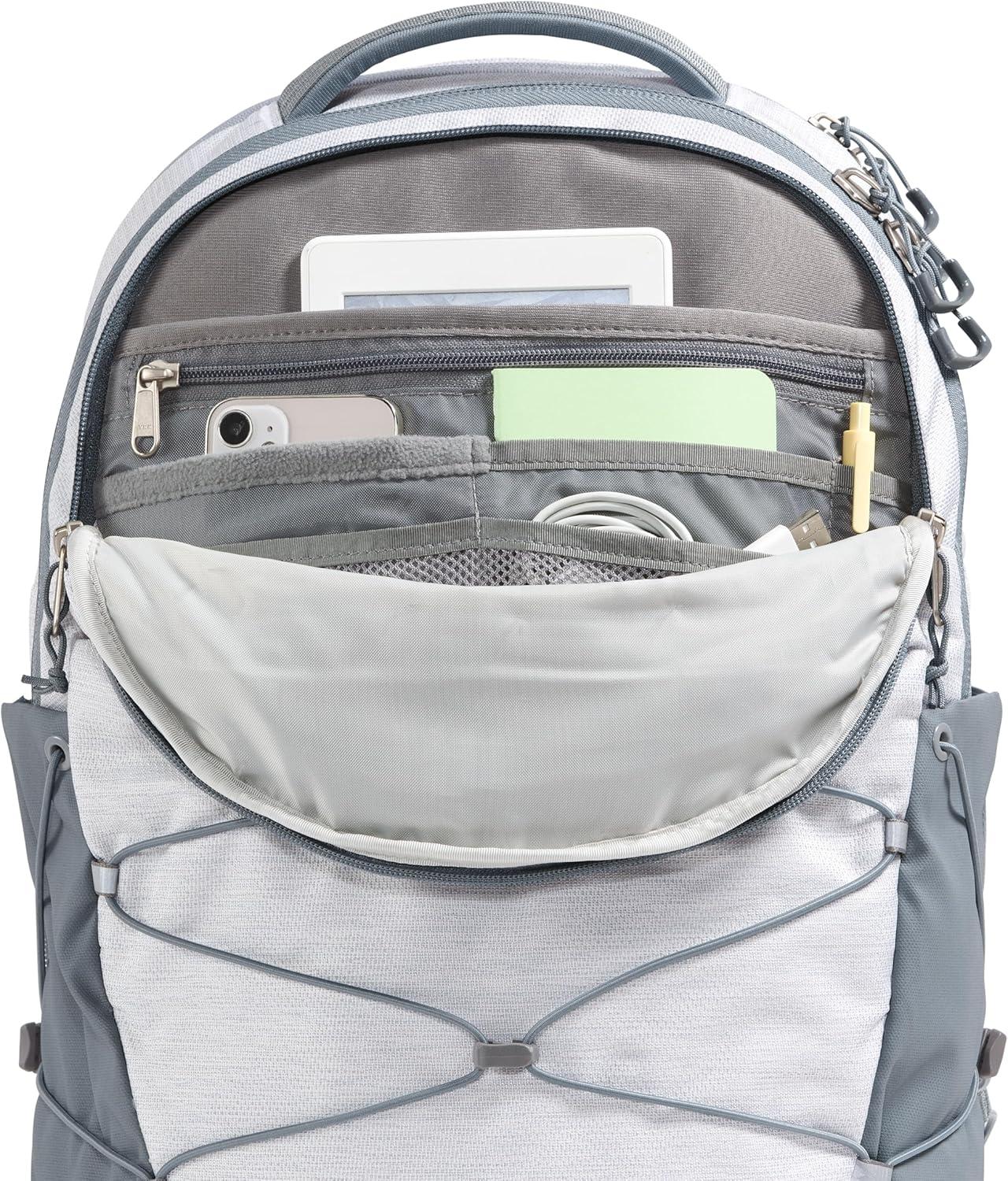imageThe North Face Womens Borealis Commuter Laptop Backpack Everyday Travel Bag with 16quot Laptop Sleeve WomenSpecific Fit Reflective Details TNF BlackTNF WhiteNPF One SizeTnf White Metallic MlangeMid Greynpf