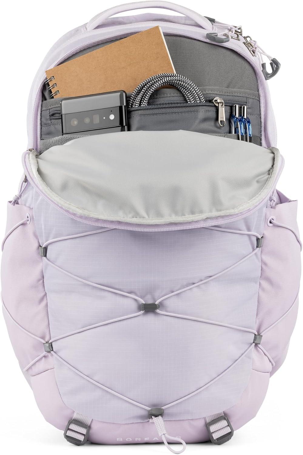 imageThe North Face Womens Borealis Commuter Laptop Backpack Everyday Travel Bag with 16quot Laptop Sleeve WomenSpecific Fit Reflective Details TNF BlackTNF WhiteNPF One SizeLavendaer Fog