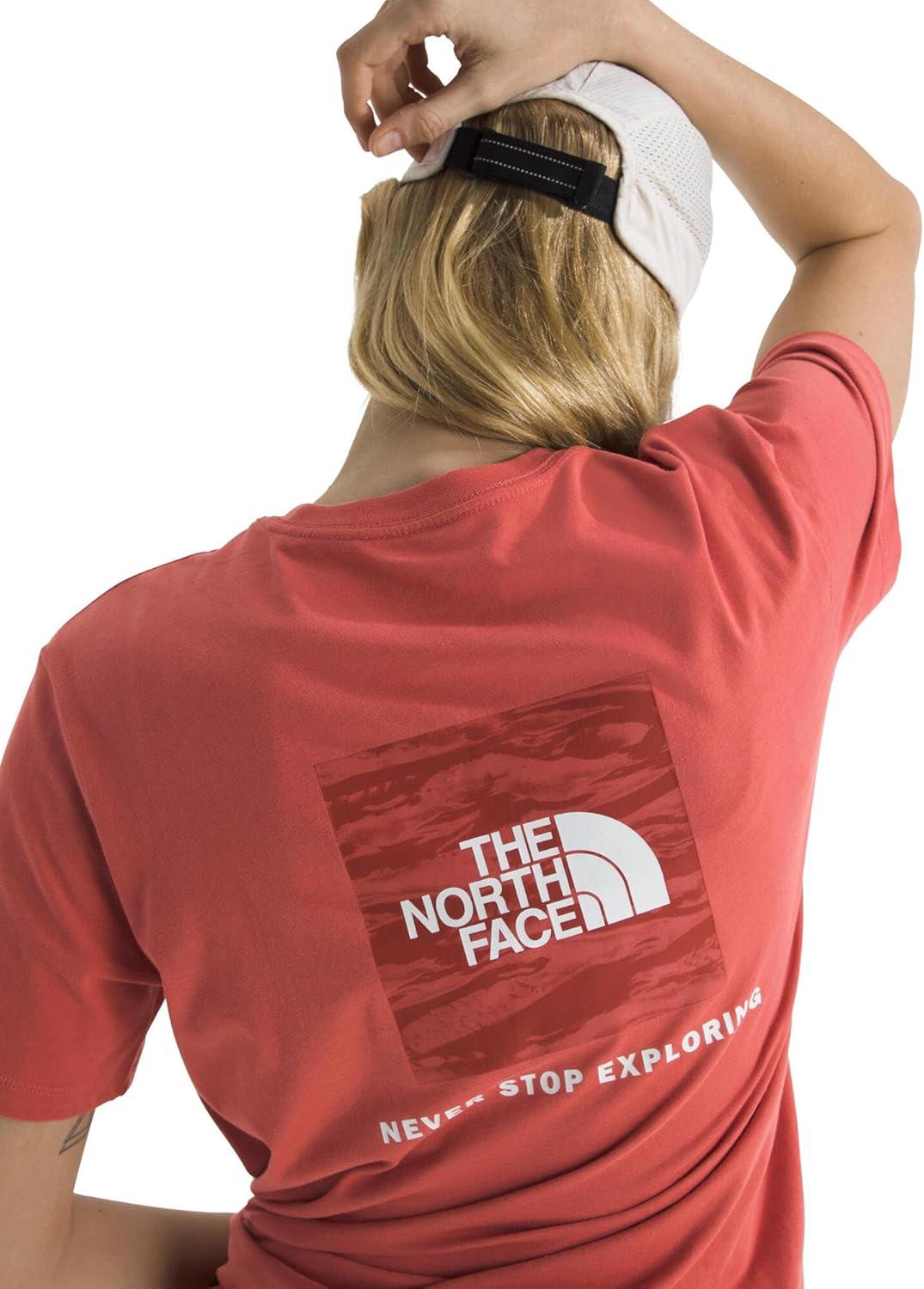 imageThe North Face Womens Evolution Edge of Light Box NSE ShortSleeve Tee Regular Fit Cotton Shirt with Logo GraphicMars Dust