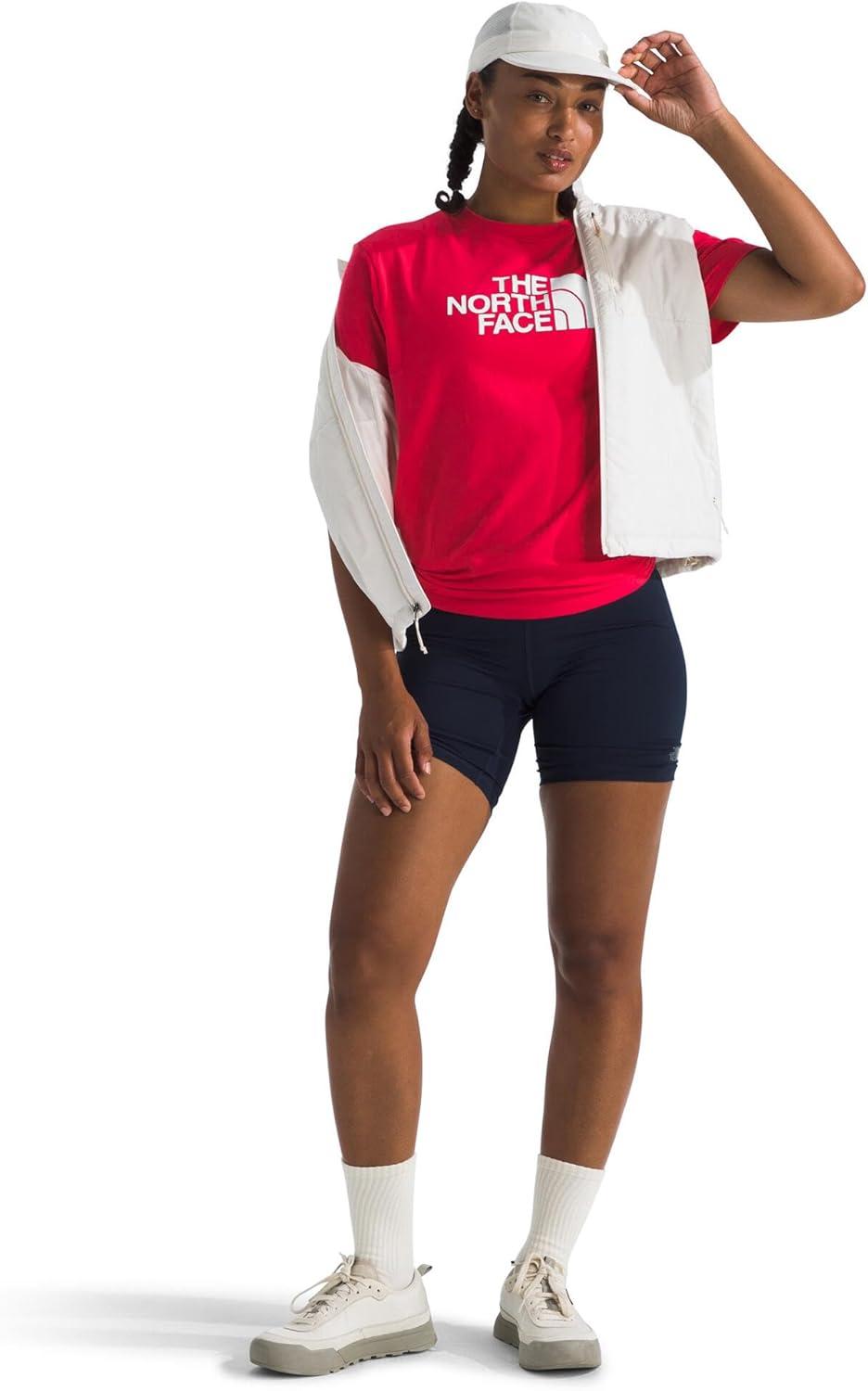 imageThe North Face Womens Evolution Short Sleeve Half Dome TeeHibiscusTnf White