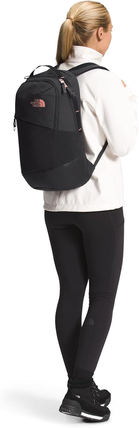 imageThe North Face Womens Isabella 30 Backpack Everyday Travel Bag with 16quot Laptop Sleeve WaterRepellent Finish WomenSpecific Fit Blue Eclipse Light HeatherTNF White One SizeTnf Black Light HeatherBurnt Coral Metallic