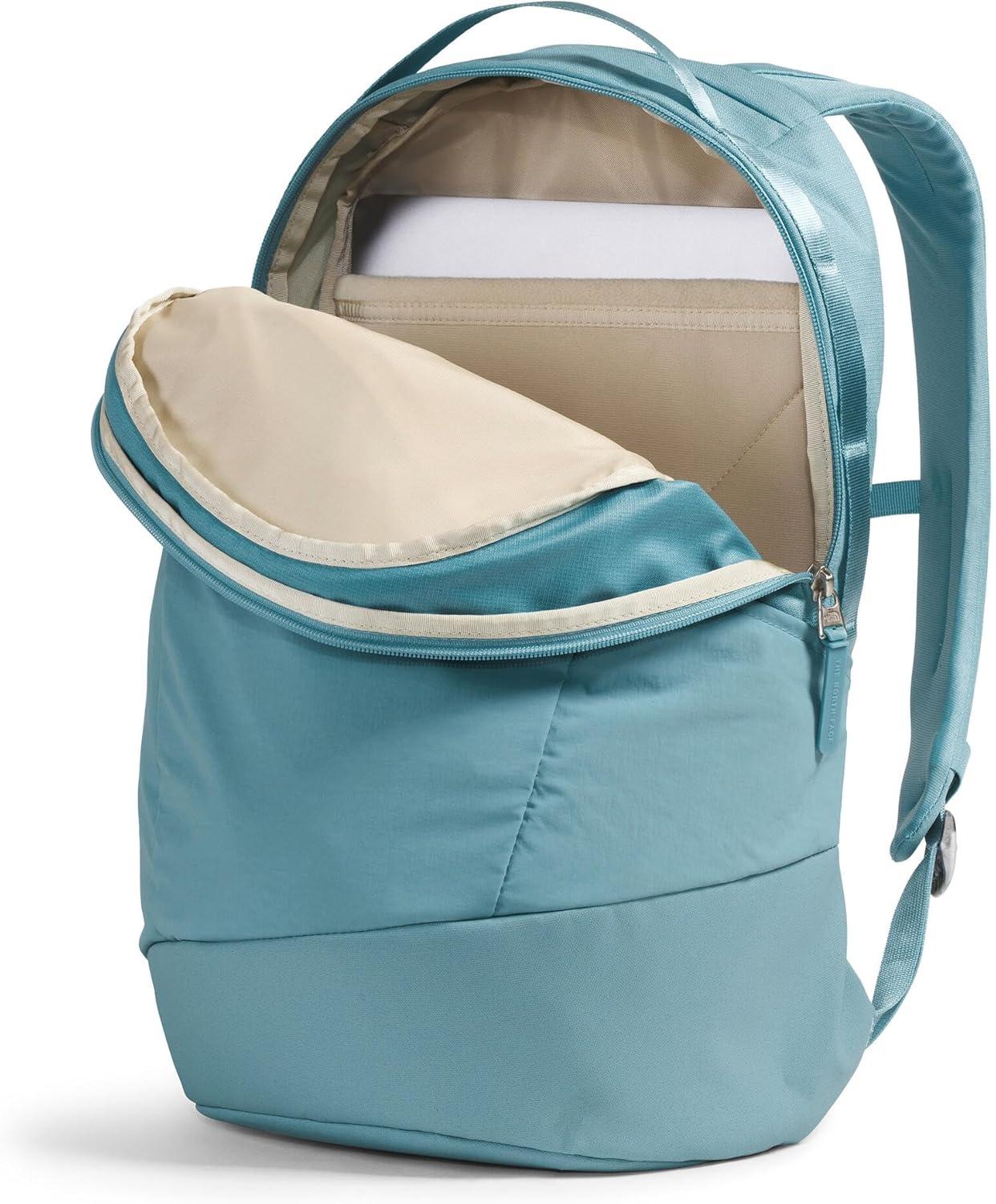 imageThe North Face Womens Isabella 30 Backpack Everyday Travel Bag with 16quot Laptop Sleeve WaterRepellent Finish WomenSpecific Fit Blue Eclipse Light HeatherTNF White One SizeBlue Eclipse Light HeatherTnf White