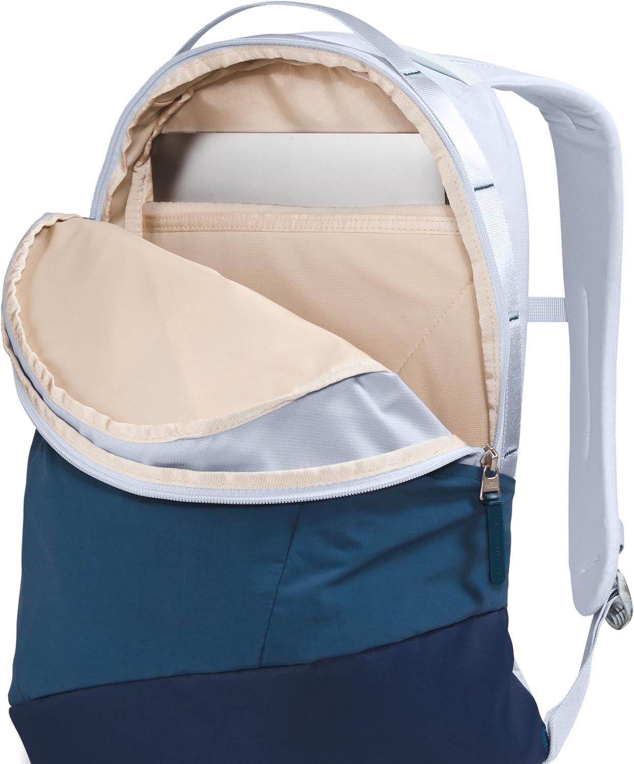 imageThe North Face Womens Isabella 30 Backpack Everyday Travel Bag with 16quot Laptop Sleeve WaterRepellent Finish WomenSpecific Fit Blue Eclipse Light HeatherTNF White One SizeDusty Periwinkle Dark HeatherShady BlueSummit Navy