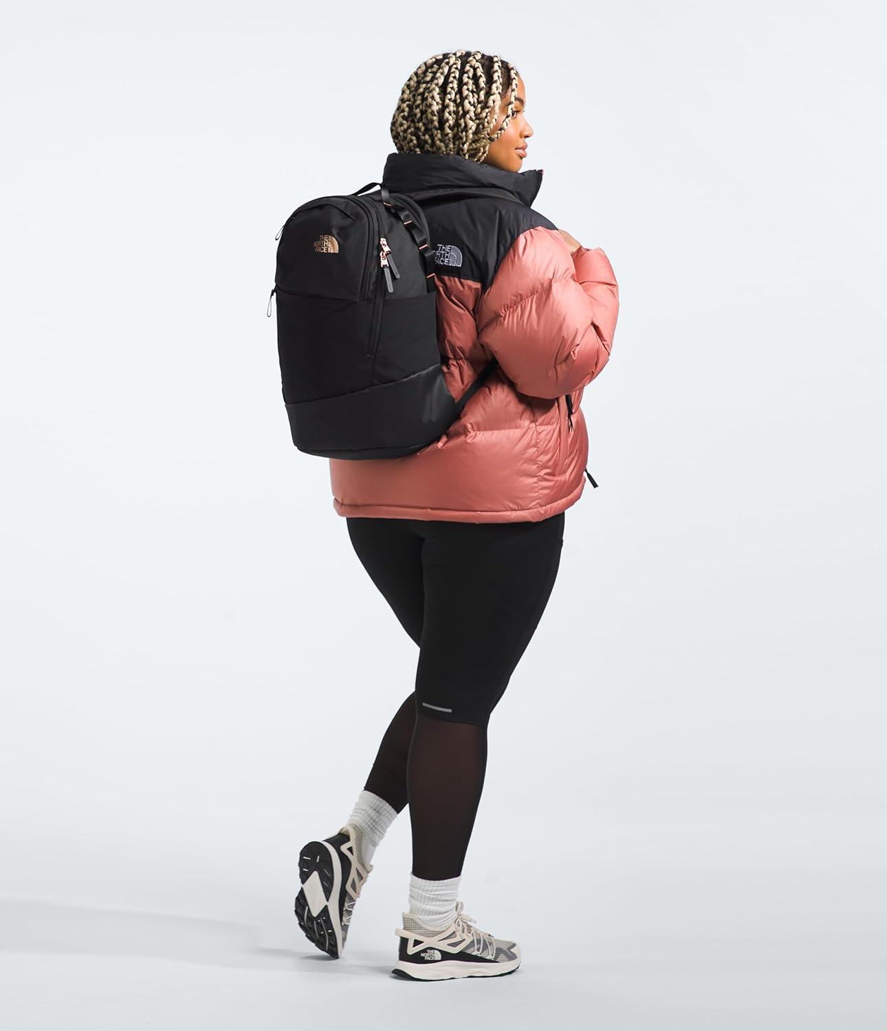 imageThe North Face Womens Isabella Transit Backpack Commuter Travel Bag with 16quot Laptop Sleeve WaterRepellent Finish WomenSpecific Fit TNF Black Light HeatherBurnt Coral MetallicNPF One SizeTnf Black Light HeatherBurnt Coral Metallicnpf