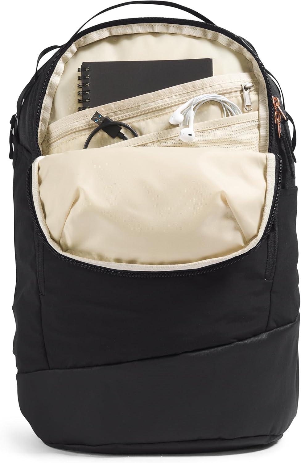 imageThe North Face Womens Isabella Transit Backpack Commuter Travel Bag with 16quot Laptop Sleeve WaterRepellent Finish WomenSpecific Fit TNF Black Light HeatherBurnt Coral MetallicNPF One SizeTnf Black Light HeatherBurnt Coral Metallicnpf