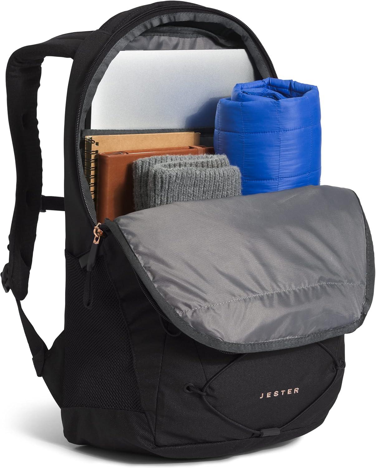 imageThe North Face Womens Jester Everyday Laptop Backpack Commuter Travel Bag with Laptop Sleeve WaterRepellent Finish Spacious Compartment Steel Blue One SizeTnf BlackBurnt Coral Metallic 1