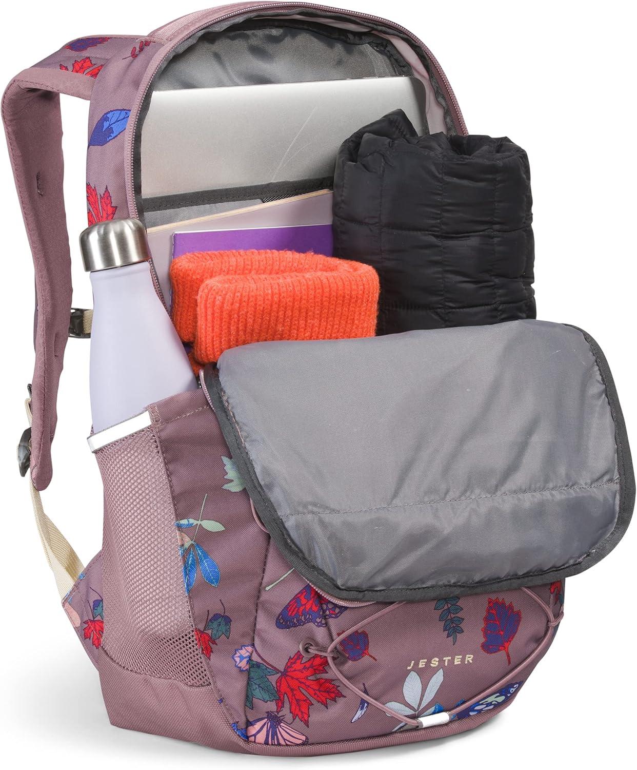 imageThe North Face Womens Jester Everyday Laptop Backpack Commuter Travel Bag with Laptop Sleeve WaterRepellent Finish Spacious Compartment Steel Blue One SizeFawn Grey Fall Wanderer Print