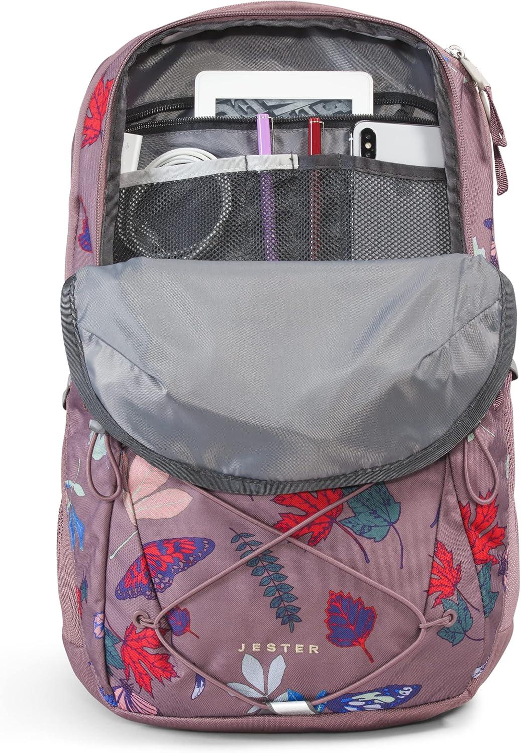 imageThe North Face Womens Jester Everyday Laptop Backpack Commuter Travel Bag with Laptop Sleeve WaterRepellent Finish Spacious Compartment Steel Blue One SizeFawn Grey Fall Wanderer Print