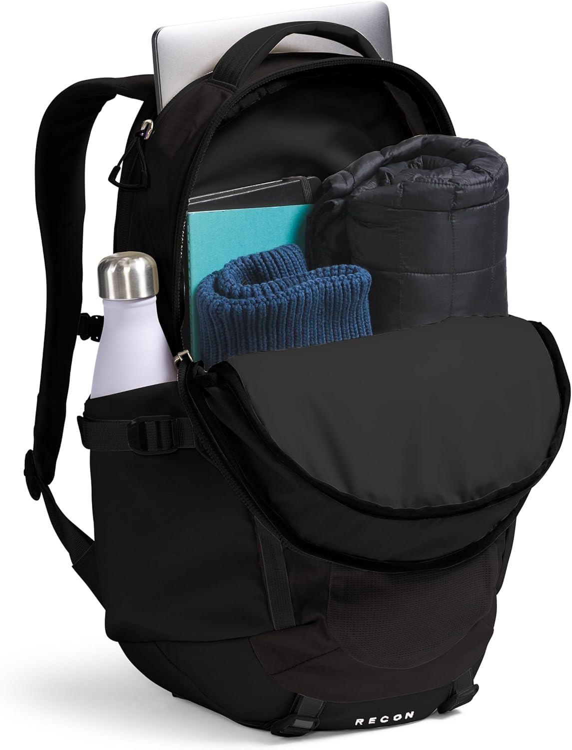 imageThe North Face Womens Recon Everyday Laptop Backpack Commuter Travel Bag with 16quot Laptop Sleeve WaterRepellent Finish WomenSpecific Fit Blue Eclipse Light HeatherBlue Eclipse One SizeTnf BlackTnf Blacknpf