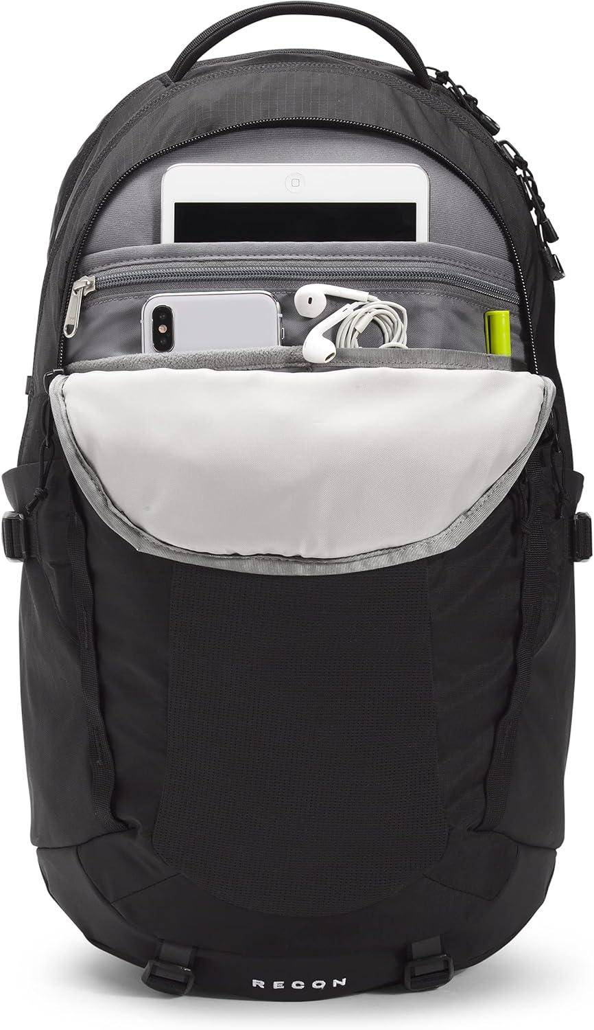 imageThe North Face Womens Recon Everyday Laptop Backpack Commuter Travel Bag with 16quot Laptop Sleeve WaterRepellent Finish WomenSpecific Fit Blue Eclipse Light HeatherBlue Eclipse One SizeTNF BlackTNF Black