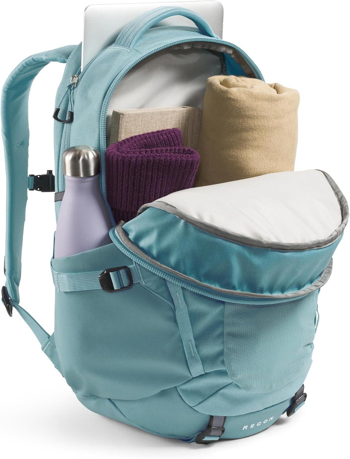 imageThe North Face Womens Recon Everyday Laptop Backpack Commuter Travel Bag with 16quot Laptop Sleeve WaterRepellent Finish WomenSpecific Fit Blue Eclipse Light HeatherBlue Eclipse One SizeBlue Eclipse Light HeatherBlue Eclipse